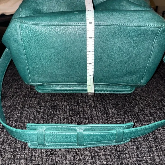 Tory Burch Priscilla Pony Hair Crossbody/Satchel Bag in Teal - Picture 11 of 16